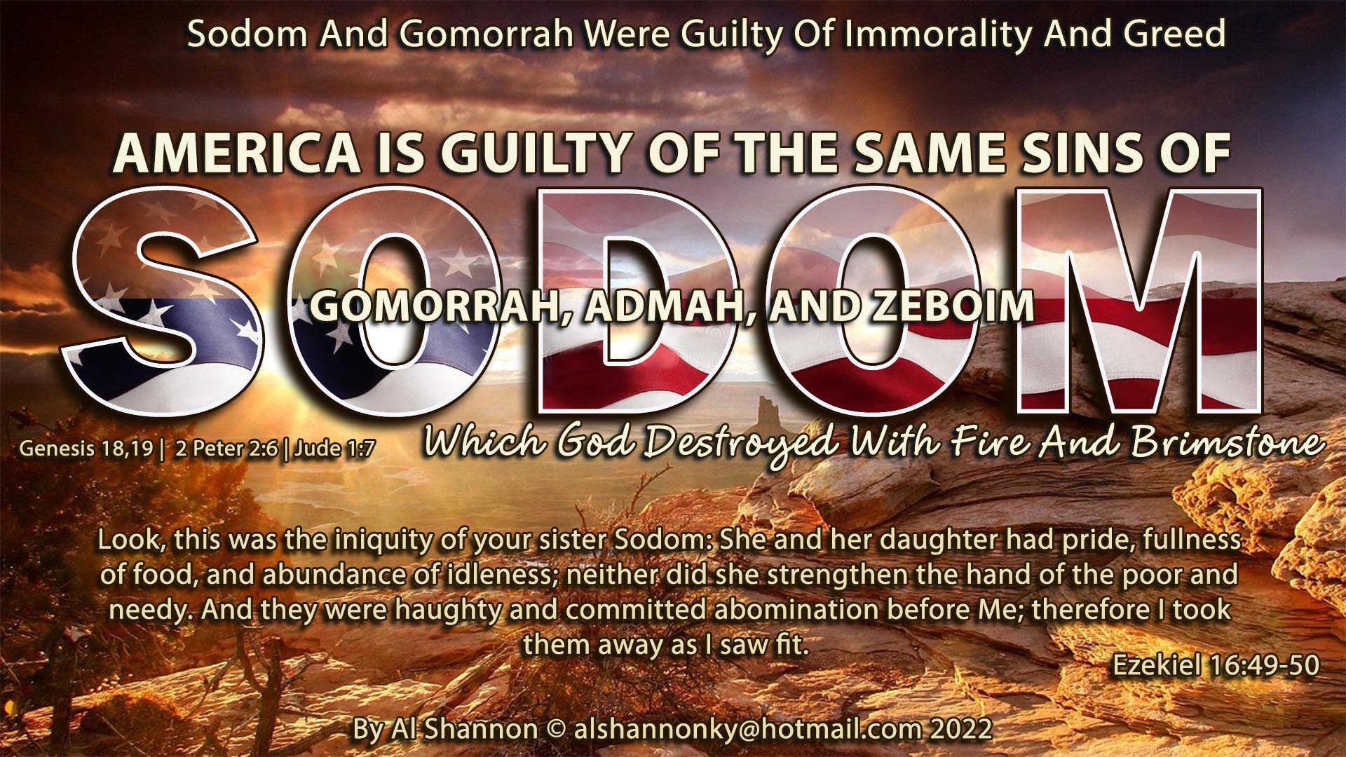 Sodom and Gomorrah Were Guilty Of Immorality And Greed